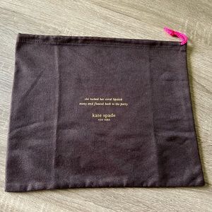 Brown + Pink Kate Spade Drawstring bag